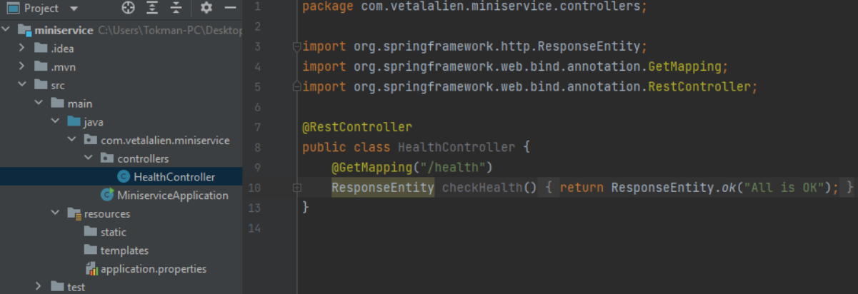 fig health controller adding